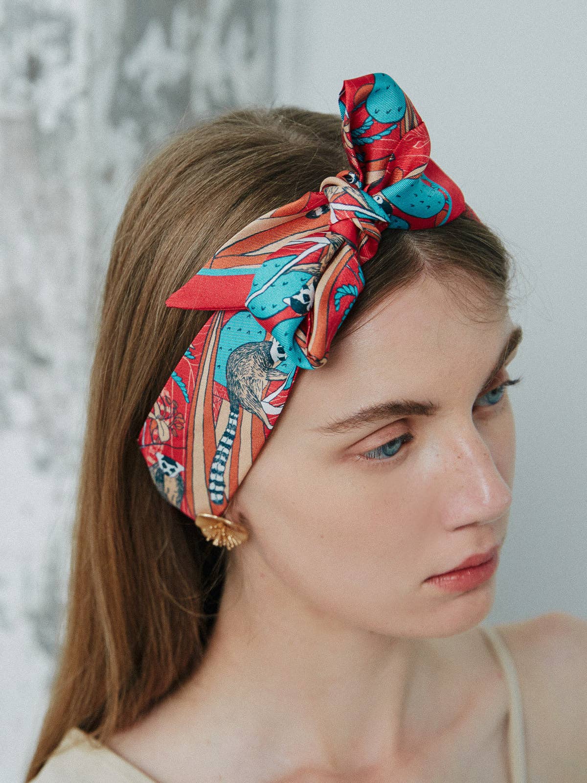 "Madagascar" Silk Skinny Scarf