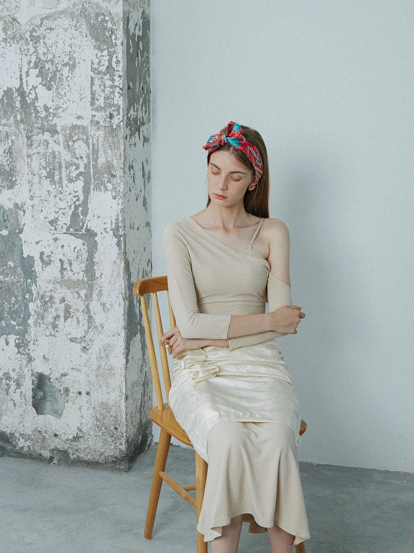 "Madagascar" Silk Skinny Scarf