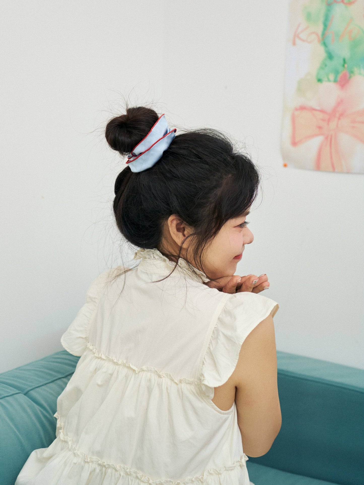 "Maxi Flower" Double-Layer Oversized Silk Scrunchie