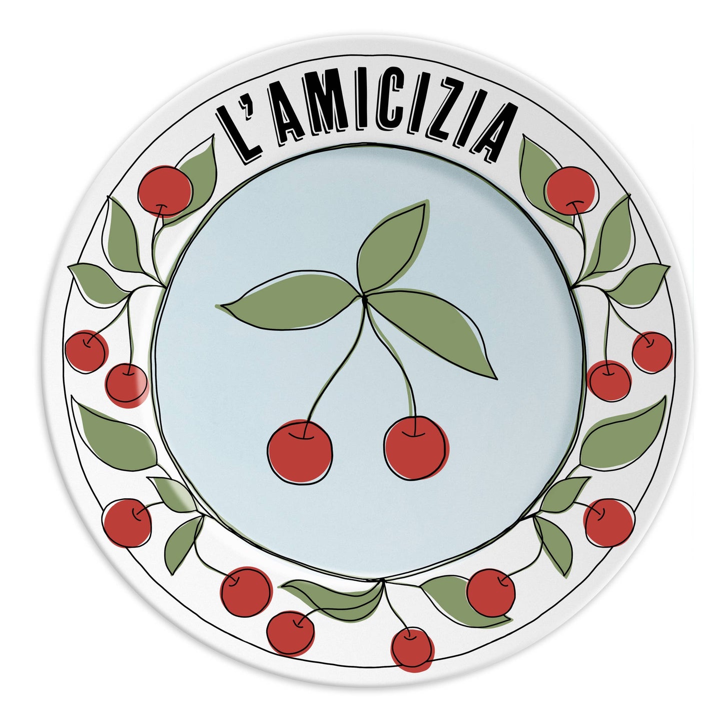 L'AMICIZIA: Italian Porcelain Plate