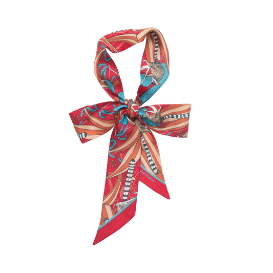 "Madagascar" Silk Skinny Scarf