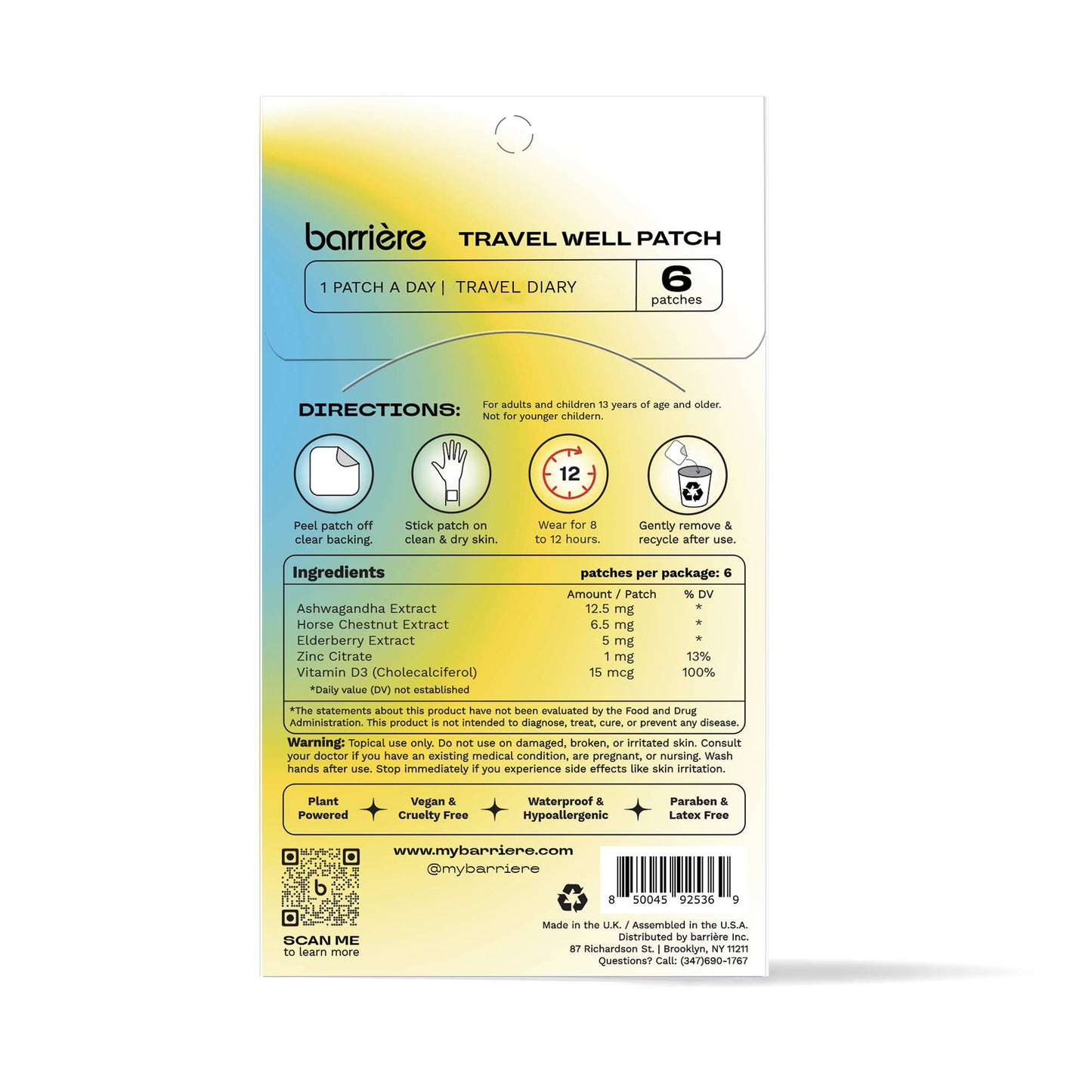 Travel Well Vitamin Patch 6pk