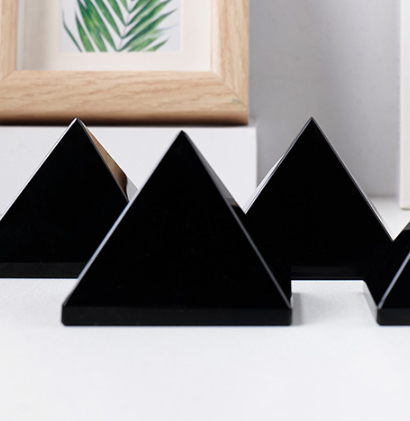 Black Obsidian Pyramid for Grounding and Protection