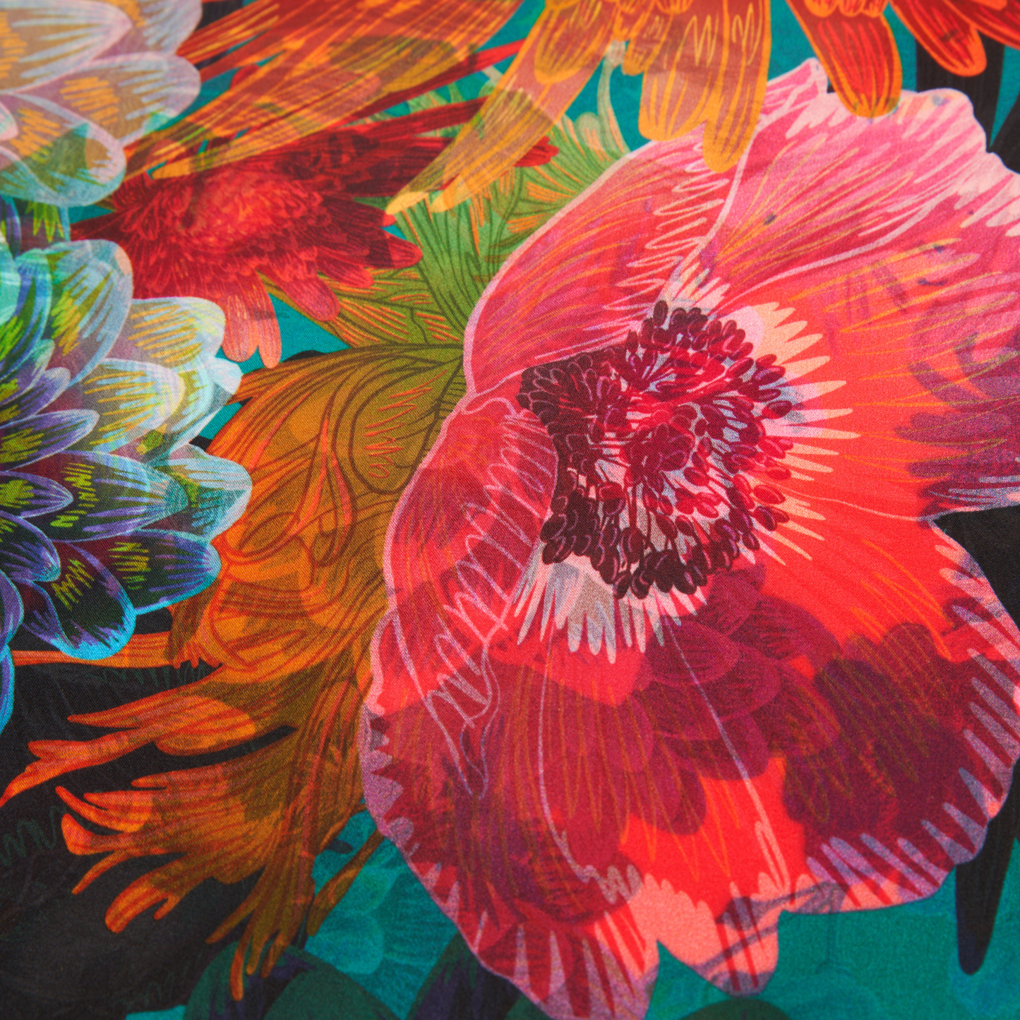 Daisy | Medium Mulberry Silk Furoshiki Wrap