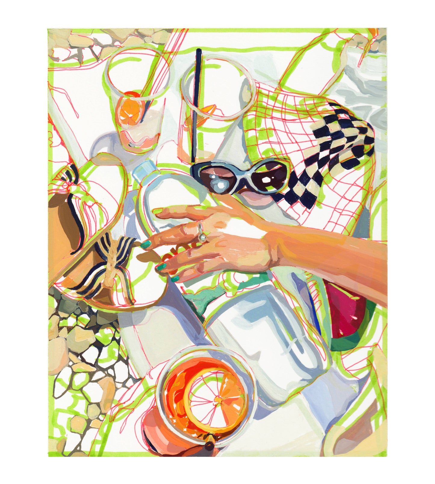 "Beach Day in Omis" signed archival giclee still life