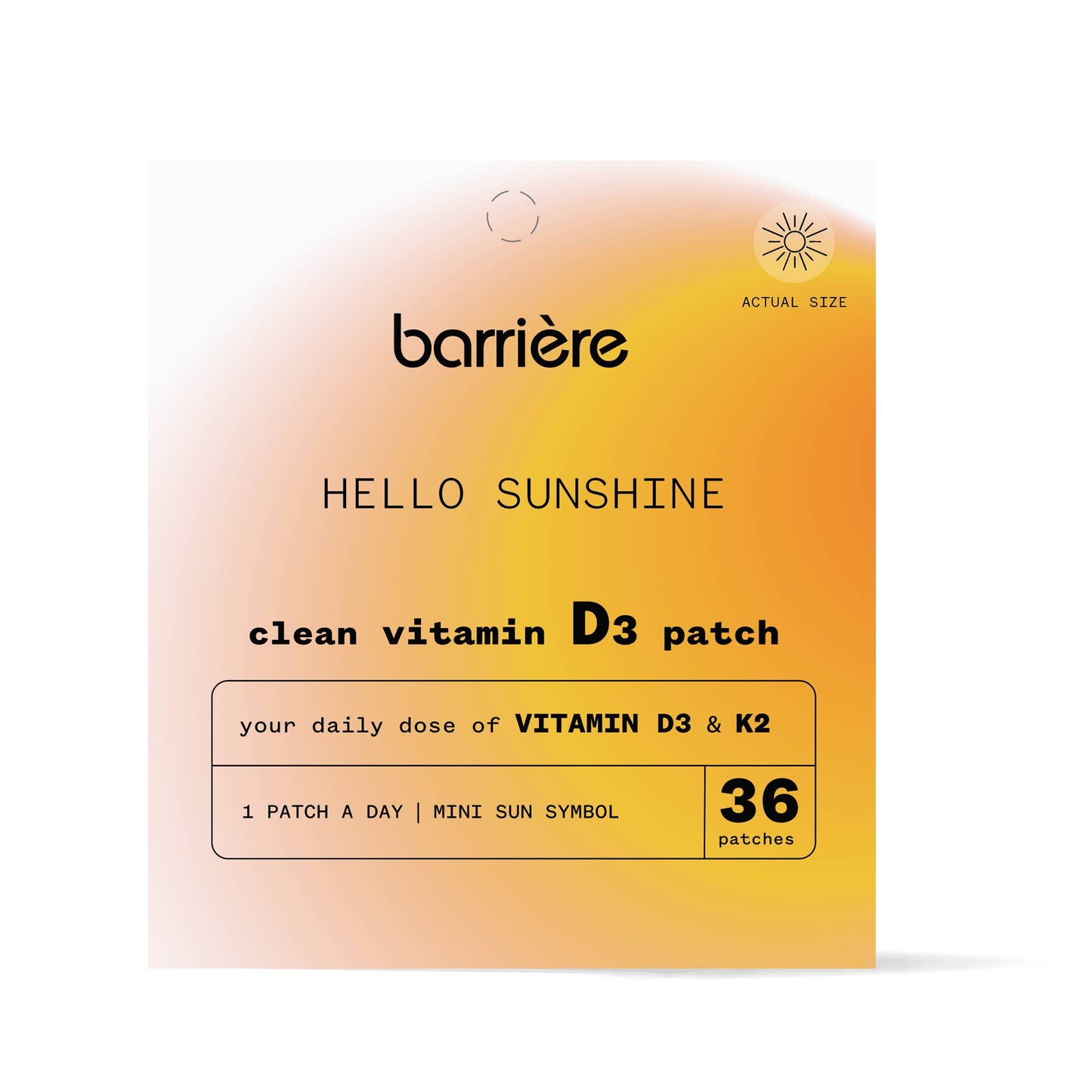 HELLO SUNSHINE Vitamin D3 patch 36pk