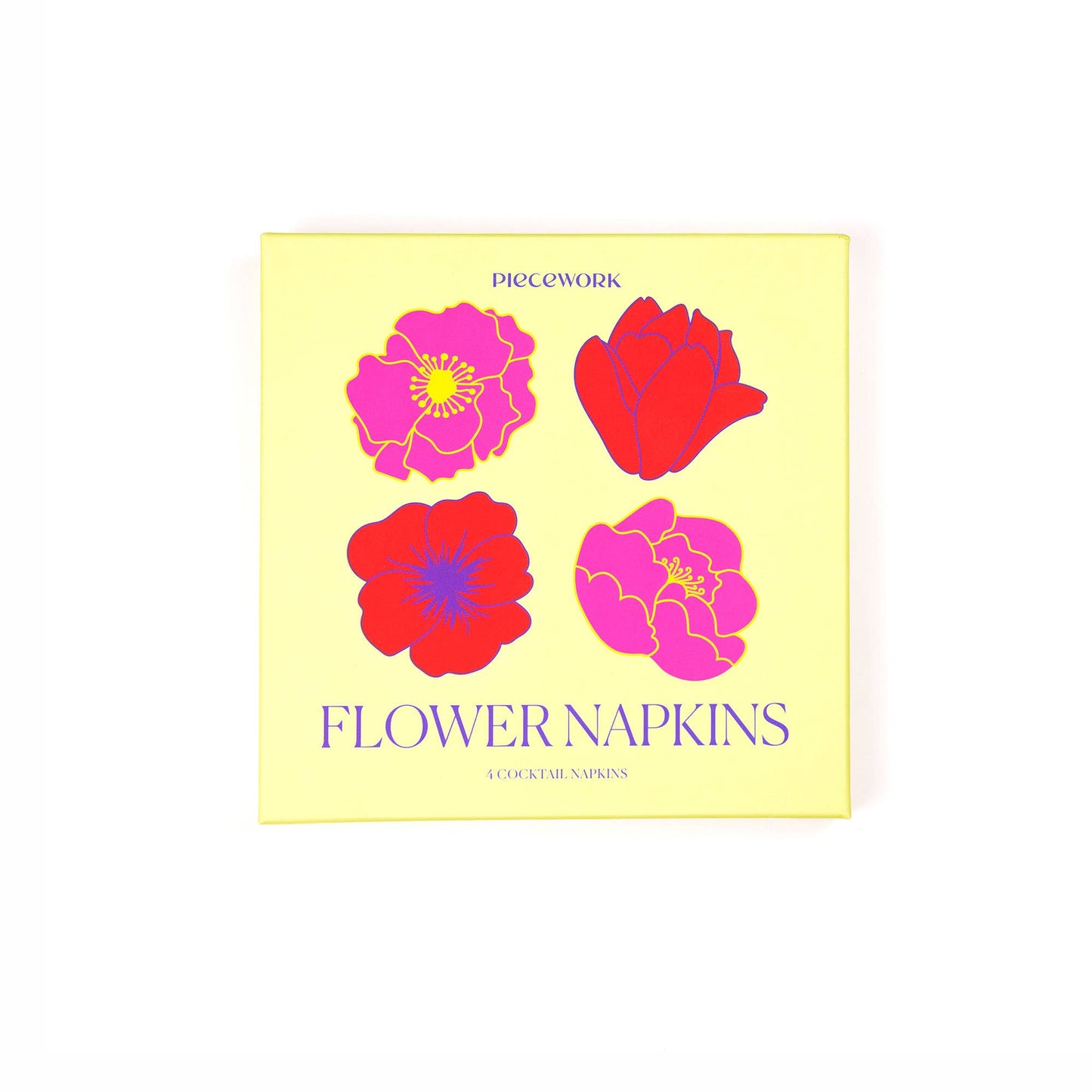Flower Cocktail Napkins - Set Of 4
