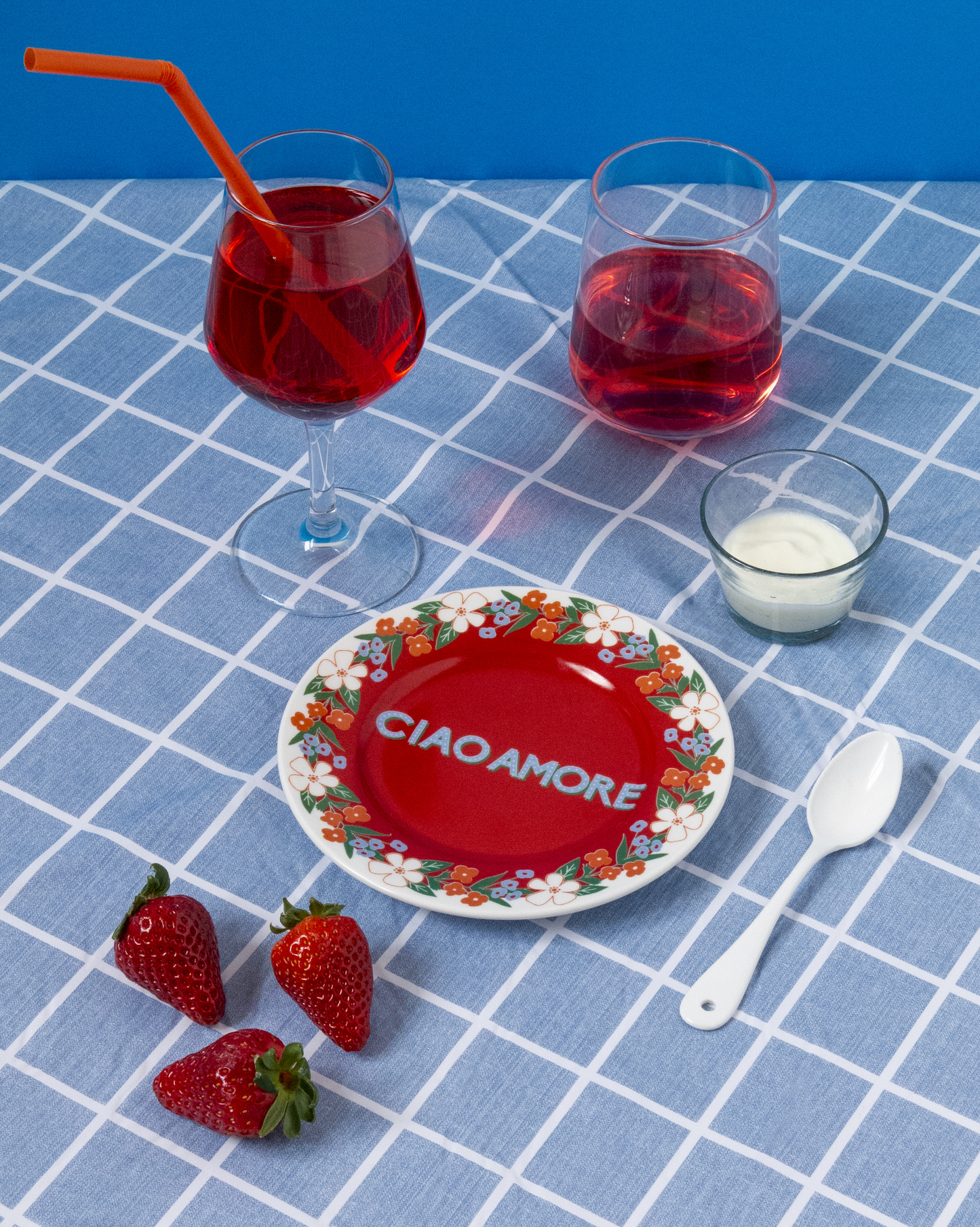 CIAO AMORE: Italian Porcelain Plate