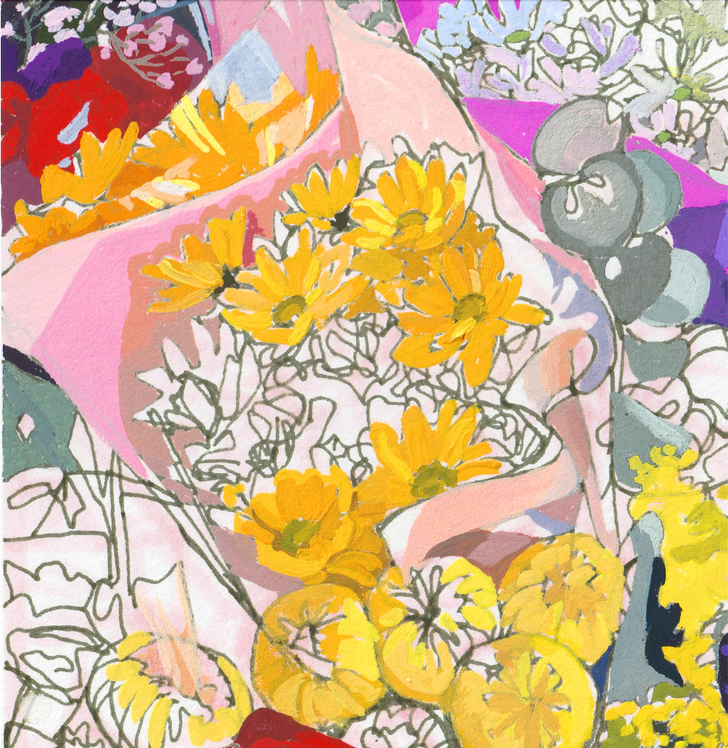 Spring Flowers signed giclee print