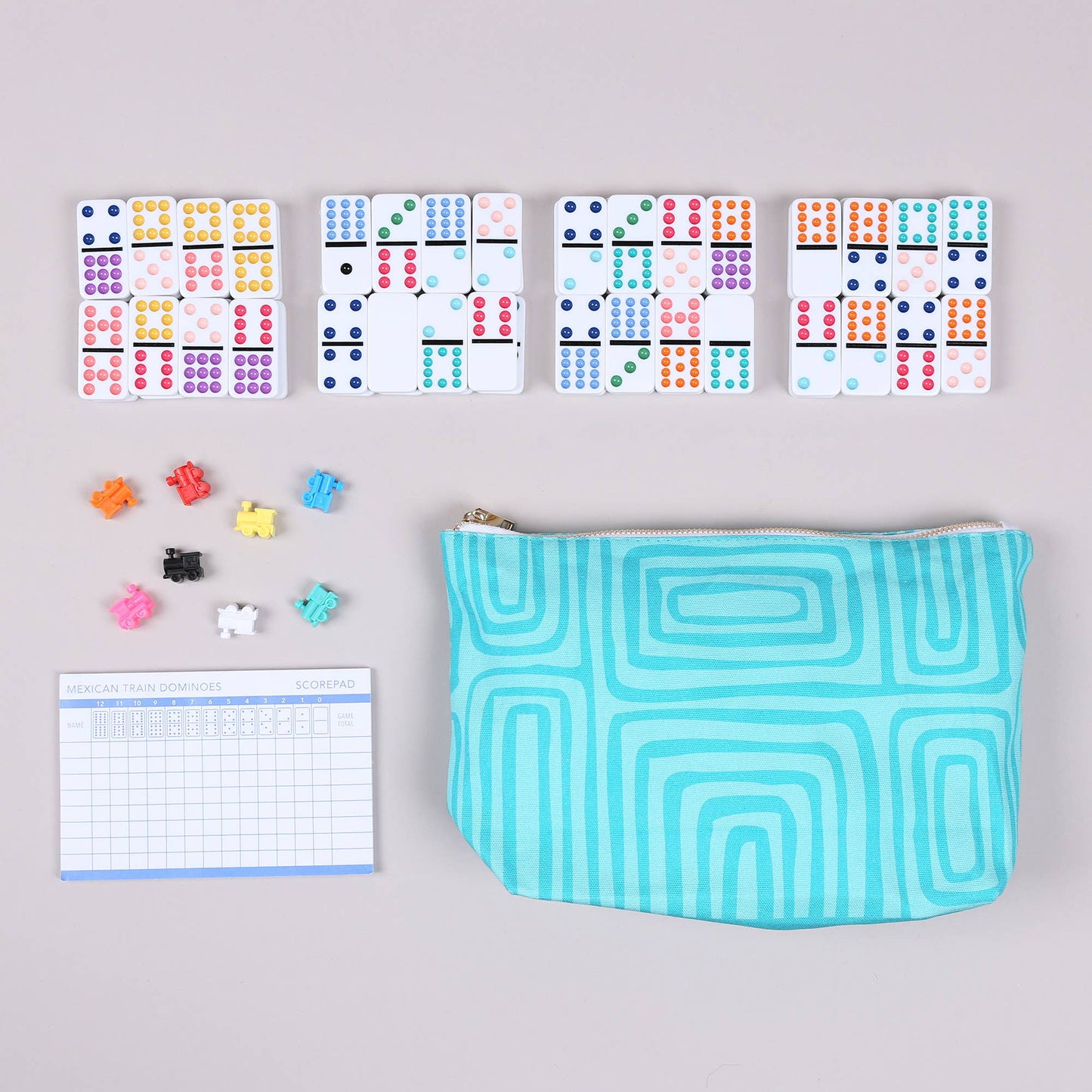 Mexican Train Dominoes: Canvas Travel Set