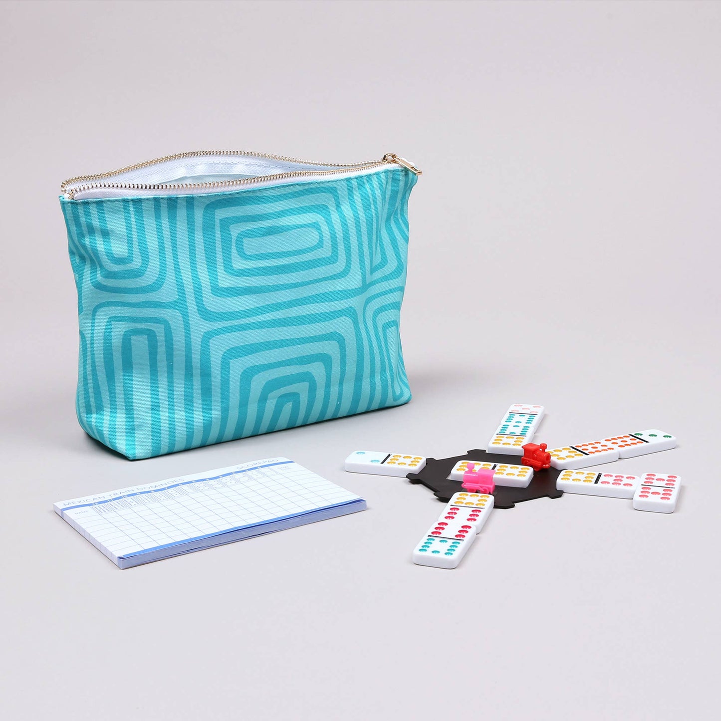 Mexican Train Dominoes: Canvas Travel Set