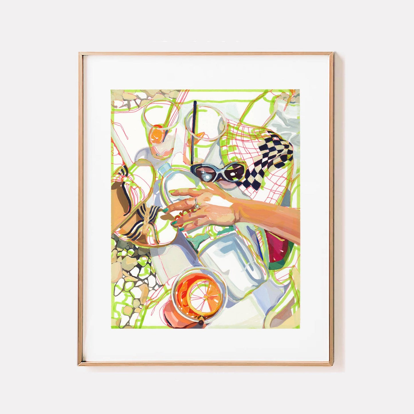 "Beach Day in Omis" signed archival giclee still life