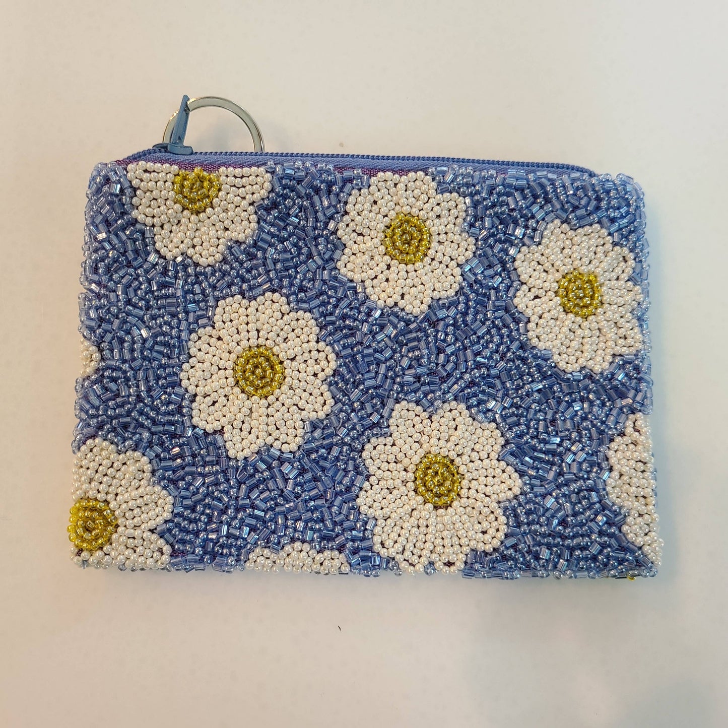 Daisy Beaded Coin Purse