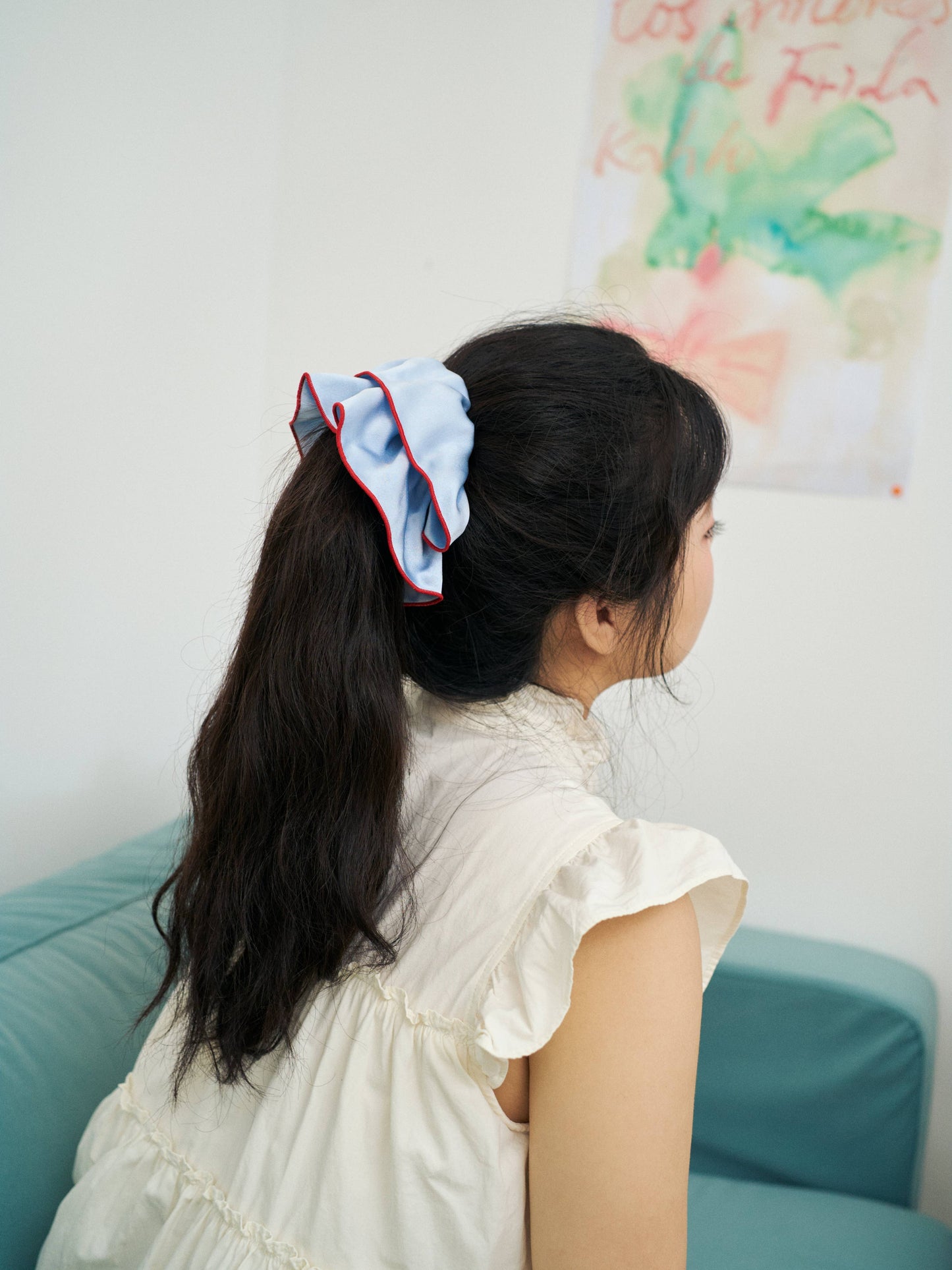 "Maxi Flower" Double-Layer Oversized Silk Scrunchie