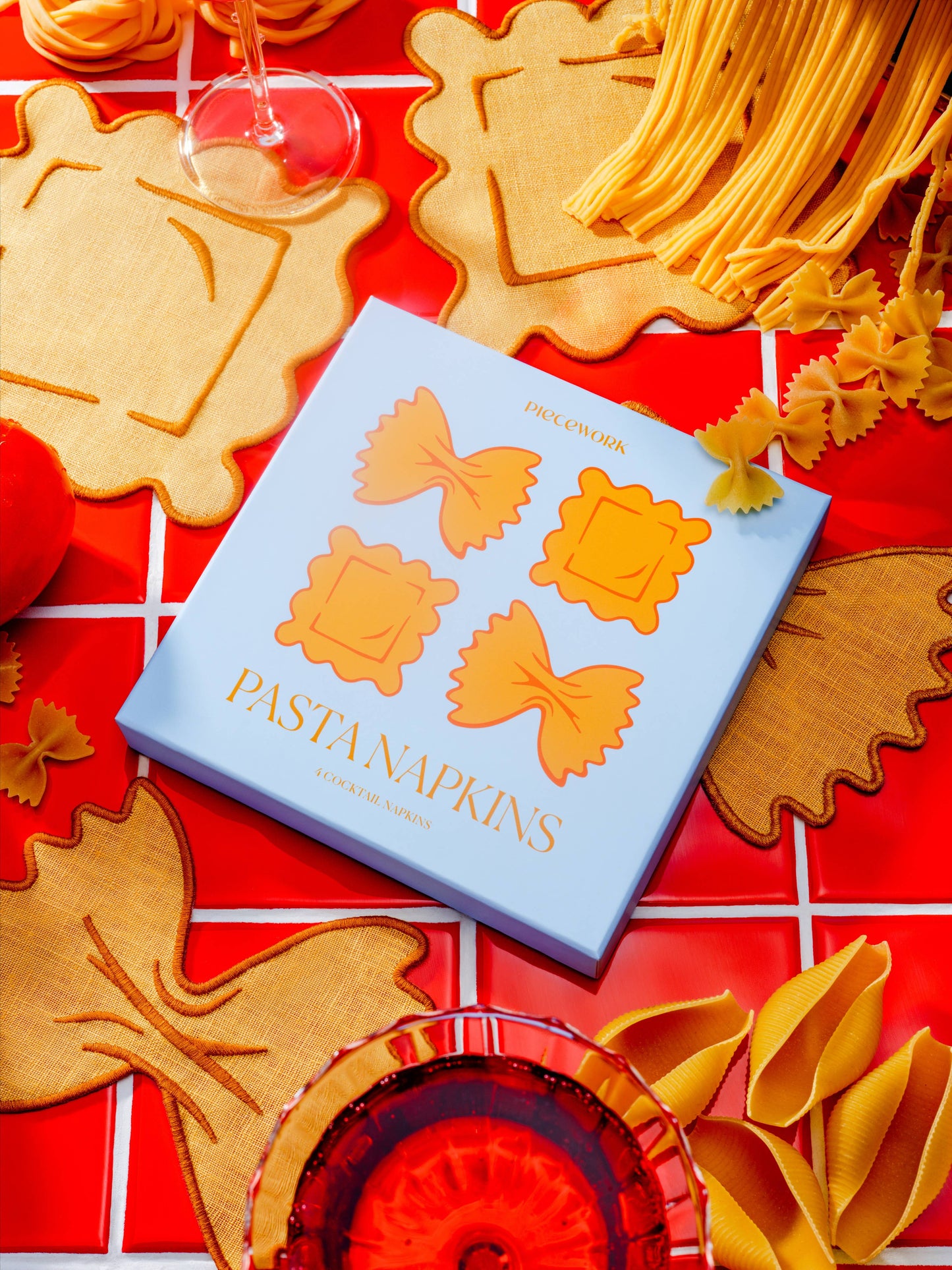 Pasta Cocktail Napkins by Piecework