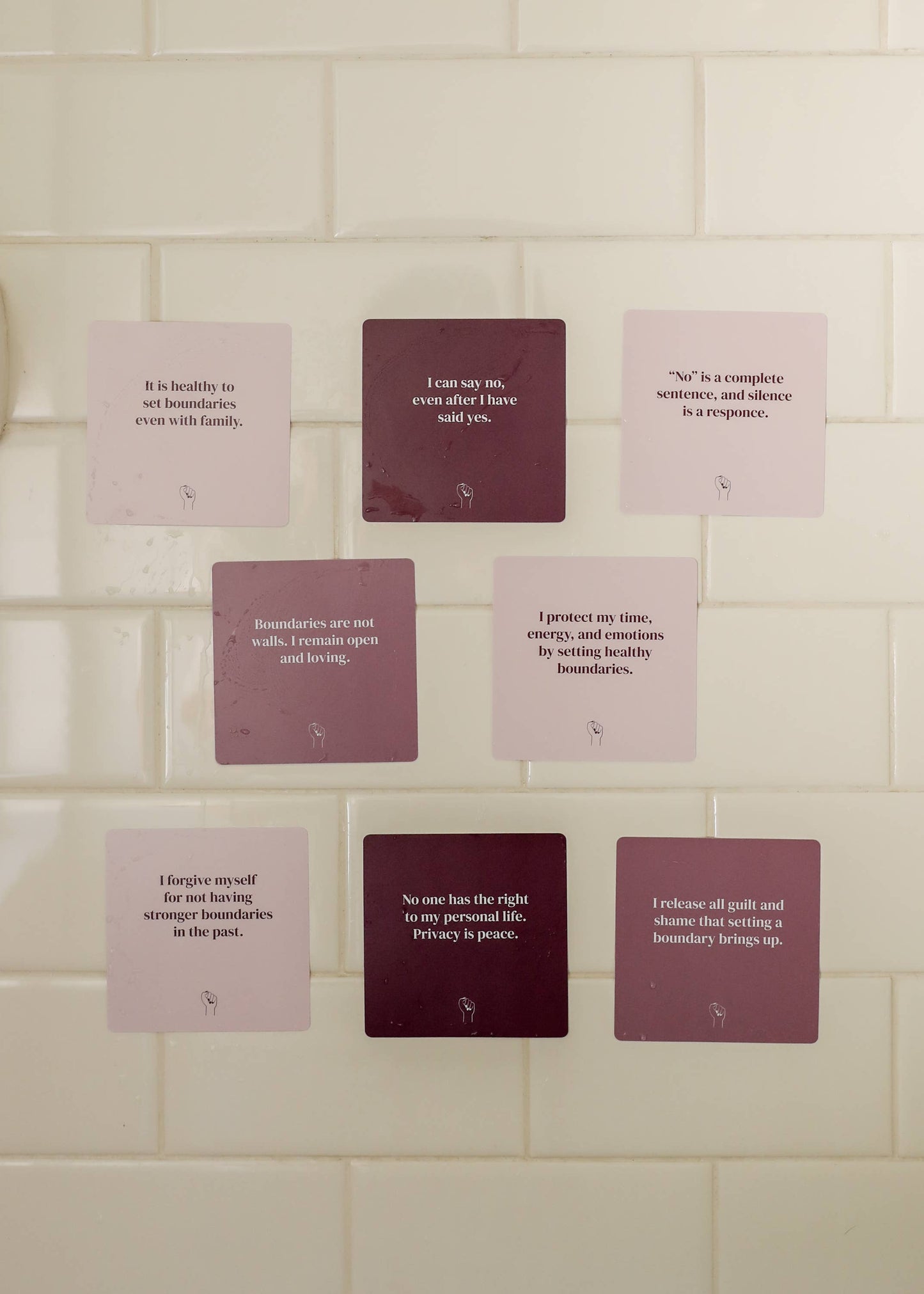 Boundaries Shower Affirmation™  Cards