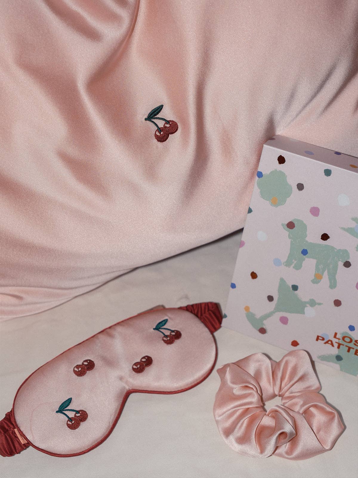Silk Sleep Gift Set: Pillowcase, Eye Mask, & Scrunchie