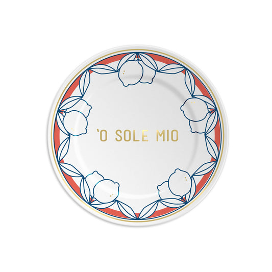 'O SOLE MIO: Italian Porcelain Plate