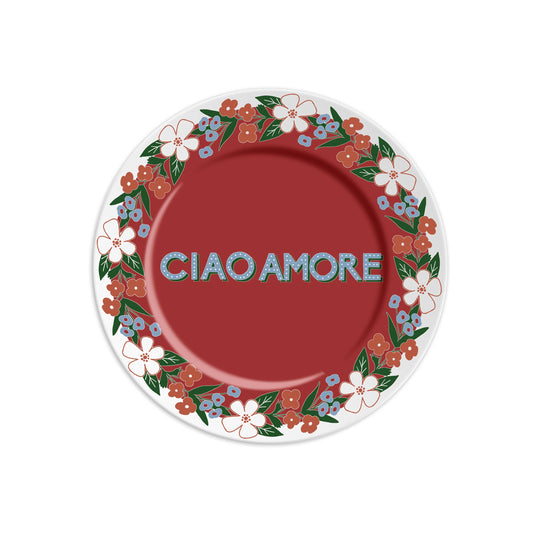 CIAO AMORE: Italian Porcelain Plate