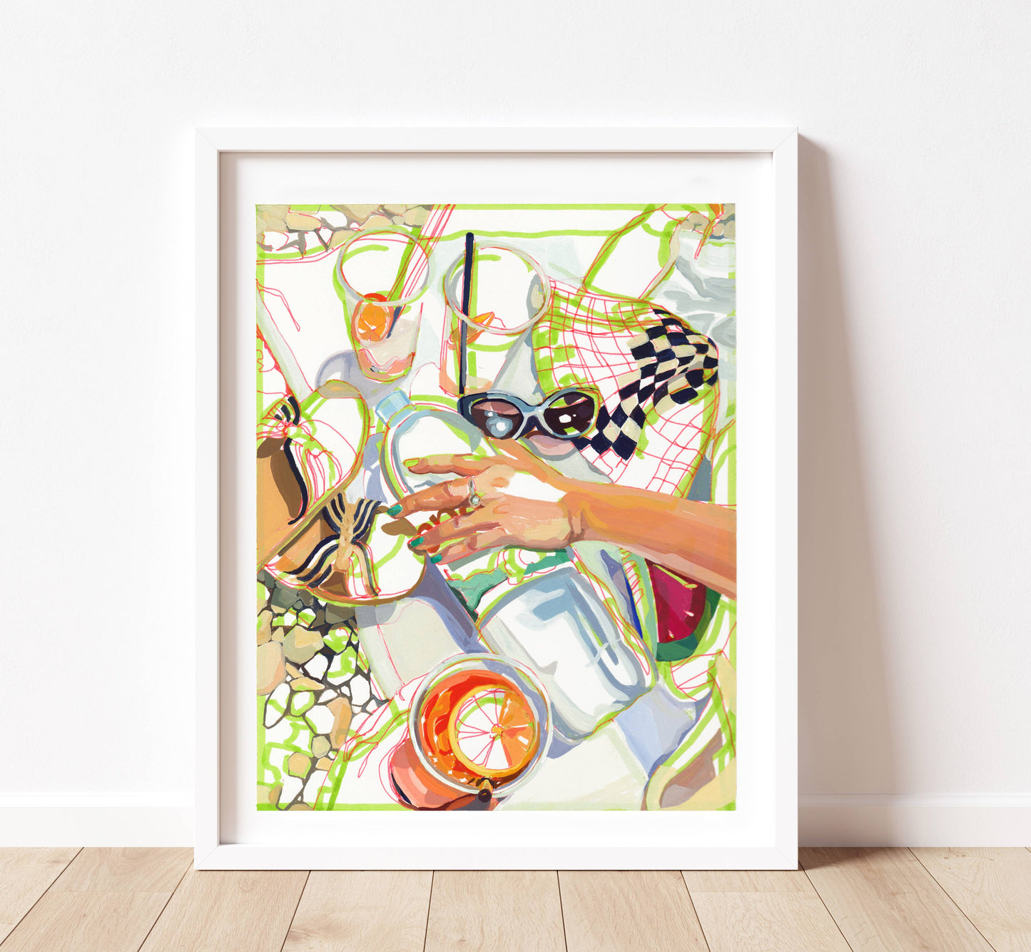 "Beach Day in Omis" signed archival giclee still life