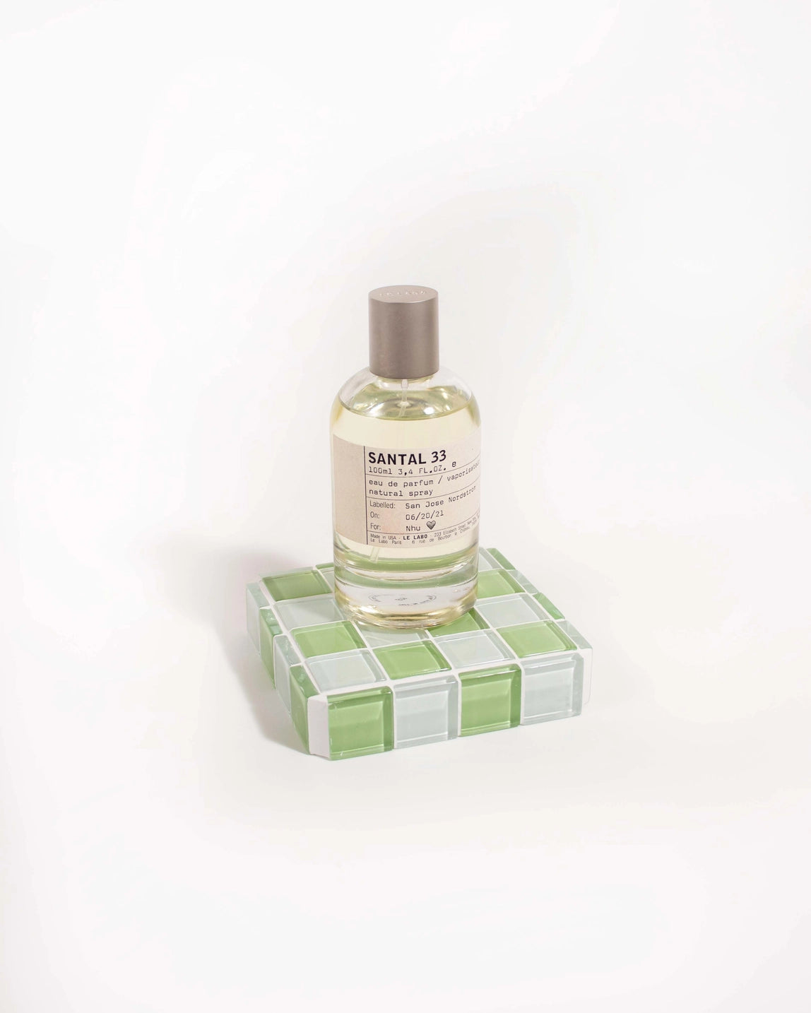 Glass Tile Cube in Pistachio