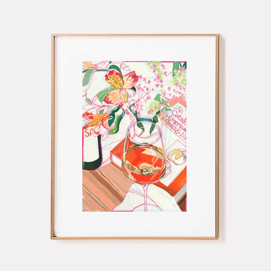 "Orange Wine" Floral Signed Archival Giclée Print